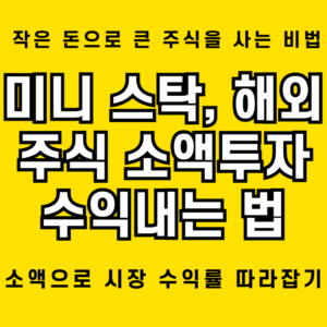 미니 스탁: 5만원으로 시작하는 해외주식 투자 전략 1 미니 스탁, 소액으로 해외 주식을 투자하는 좋은 방법