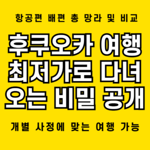 후쿠오카, 2개월 전 예약을 통한 최저가 여행 누려보기 1 2달전 예약으로 후쿠오카를 최저가로 여행하자